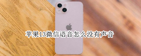 苹果13微信语音怎么没有声音（苹果13微信语音怎么没有声音提示）