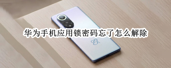 华为手机应用锁密码忘了怎么解除（华为手机应用锁密码忘了怎么解除指纹不行）