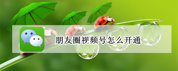 朋友圈视频号怎么开通