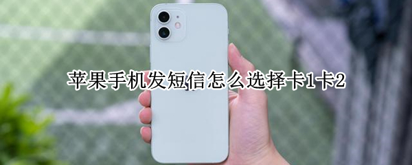 苹果手机发短信怎么选择卡1卡2（苹果手机发短信怎么选择卡1卡2的号码）