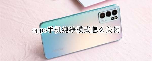 oppo手机纯净模式怎么关闭 oppo手机纯净模式怎么关闭截图