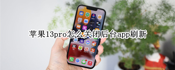 苹果13pro怎么关闭后台app刷新