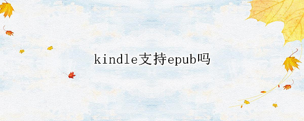 kindle支持epub吗 kindle 支持epub吗