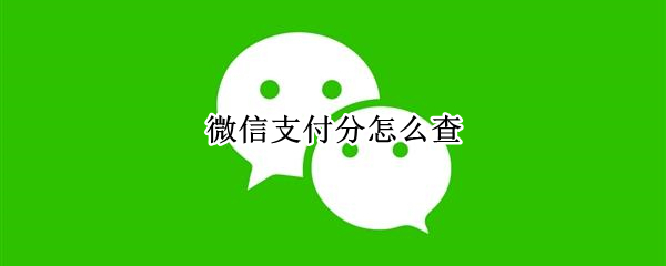 微信支付分怎么查