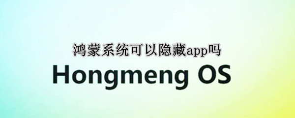鸿蒙系统可以隐藏app吗（鸿蒙系统应用怎么隐藏）