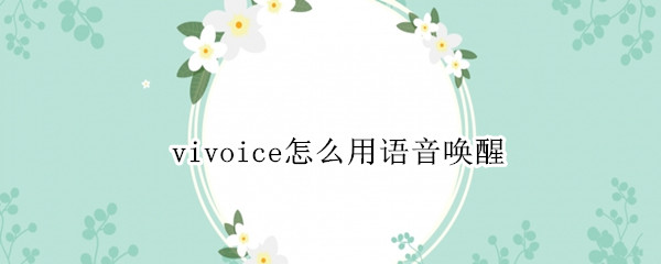 vivoice怎么用语音唤醒（vivo如何使用语音唤醒）