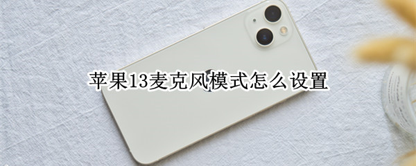 苹果13麦克风模式怎么设置（苹果麦克风模式怎么设置语音突显）