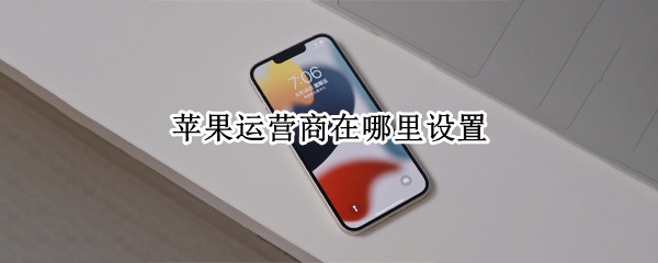 苹果运营商在哪里设置 苹果手机运营商在哪设置