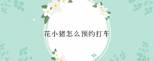 花小猪怎么预约打车（花小猪怎么预约打车时间）