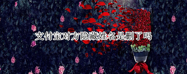 支付宝对方隐藏姓名是删了吗 支付宝对方隐藏姓名是删了吗还是删了