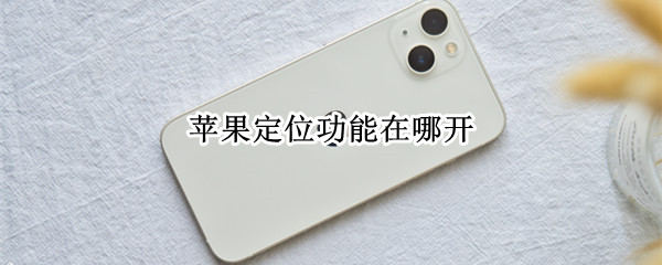 苹果定位功能在哪开 苹果定位功能在哪开启