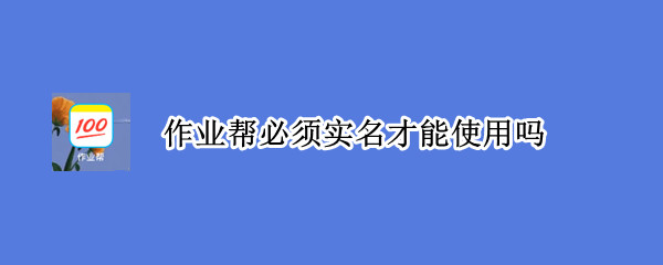 作业帮必须实名才能使用吗 作业帮可以使用吗