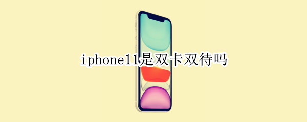 iphone11是双卡双待吗（iphone11pro是双卡双待吗）
