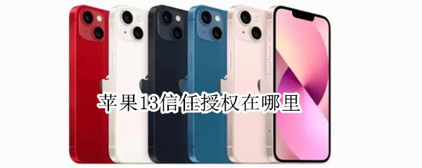 苹果13信任授权在哪里 苹果13信任授权在哪里打开