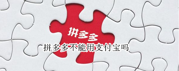 拼多多不能用支付宝吗 拼多多不能用支付宝?