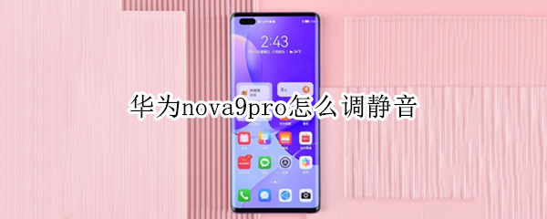 华为nova9pro怎么调静音（华为nova7怎么调静音）