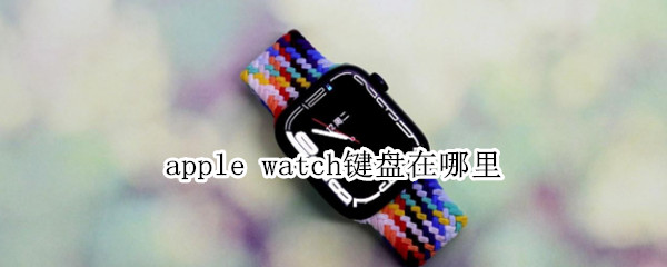 apple watch键盘在哪里