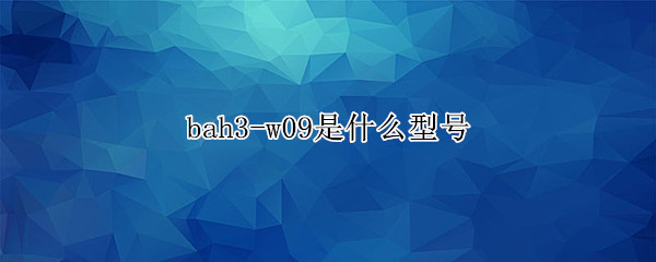 bah3-w09是什么型号 bah3-w09是什么型号平板