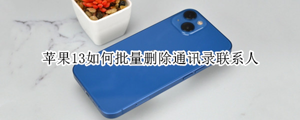 苹果13如何批量删除通讯录联系人（苹果13如何批量删除通讯录联系人信息）