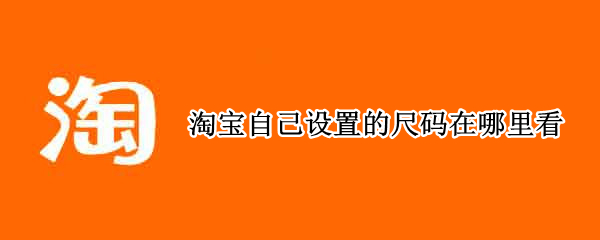 淘宝自己设置的尺码在哪里看（淘宝设置好的尺码在哪看）
