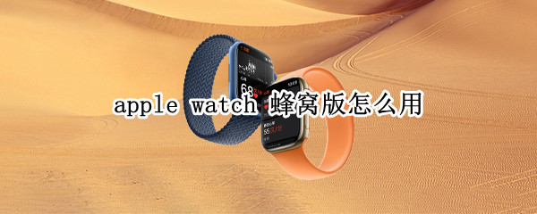 apple watch 蜂窝版怎么用