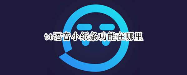 tt语音小纸条功能在哪里 TT语音小纸条在哪里