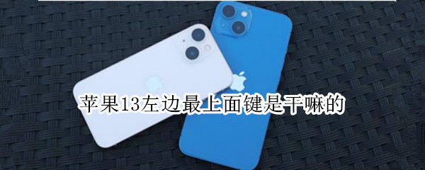 苹果13左边最上面键是干嘛的（iphone13左边最上面的键）