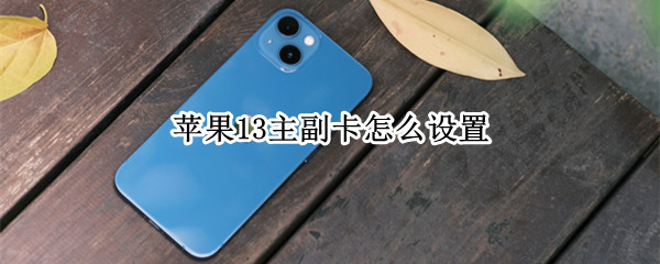 苹果13主副卡怎么设置（苹果13主副卡怎么设置打电话）