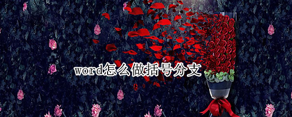 word怎么做括号分支（word怎么打括号分项写）