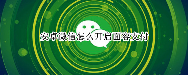 安卓微信怎么开启面容支付 安卓微信怎么开启面容支付密码