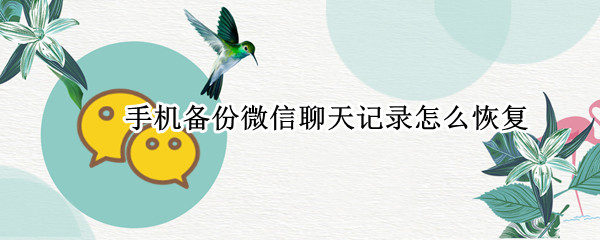 手机备份微信聊天记录怎么恢复 苹果手机备份微信聊天记录怎么恢复