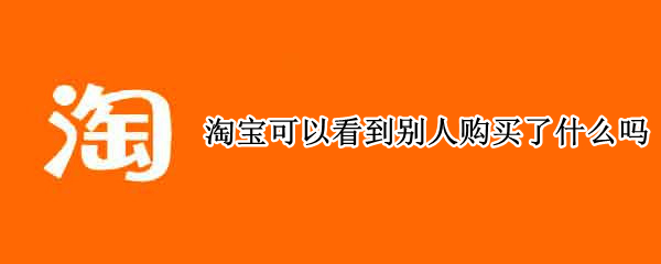 淘宝可以看到别人购买了什么吗（淘宝怎么能看到别人买了什么）