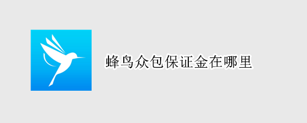 蜂鸟众包保证金在哪里（蜂鸟众包保证金在哪里退）