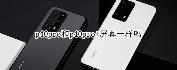 p40pro和p40pro+屏幕一样吗 p40pro和p40pro屏幕一样吗