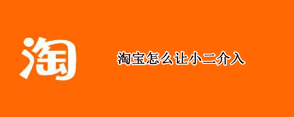 淘宝怎么让小二介入 淘宝怎么让小二介入退款