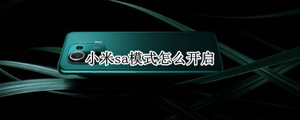 小米sa模式怎么开启（小米如何打开sa模式）