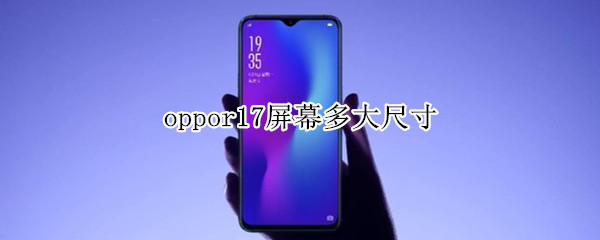 oppor17屏幕多大尺寸（oppor17多大的屏幕尺寸）