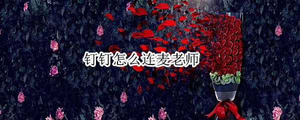 钉钉怎么连麦老师（钉钉怎么连麦老师看不见摄像头）