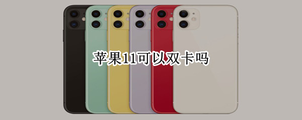苹果11可以双卡吗（苹果11可以双卡吗怎么设置）