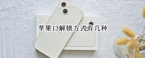 苹果13解锁方式有几种（苹果13解锁方式有几种图案）