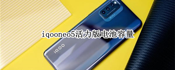 iqooneo5活力版电池容量（iqooneo5活力版电池容量多大）