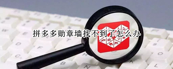 拼多多勋章墙找不到了怎么办（拼多多找不到勋章墙只有拼小圈）
