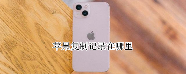 苹果复制记录在哪里 苹果复制记录在哪里看