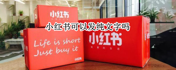 小红书可以发纯文字吗 小红书能发纯文字吗