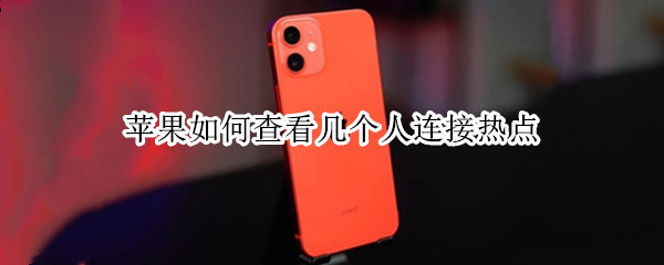 苹果如何查看几个人连接热点（苹果怎么查看几个人连接热点了）