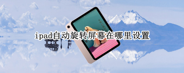 ipad自动旋转屏幕在哪里设置 苹果ipad自动旋转屏幕在哪里设置