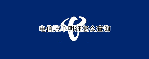 电信账单明细怎么查询（中国电信账单明细怎么查询）