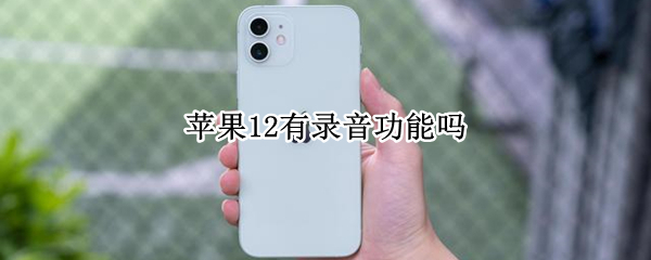 苹果12有录音功能吗 iphone 12有没有录音功能