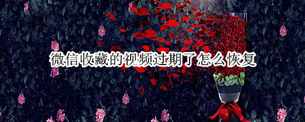 微信收藏的视频过期了怎么恢复 微信收藏的视频过期了怎么恢复正常