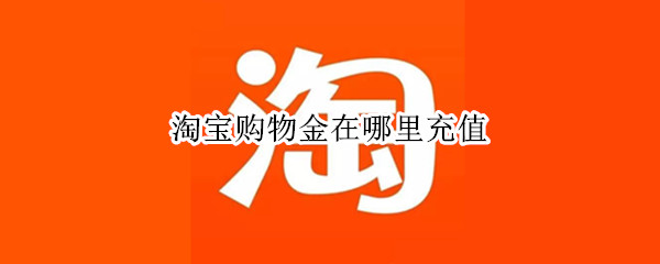 淘宝购物金在哪里充值（淘宝购物金在哪里充值便宜）